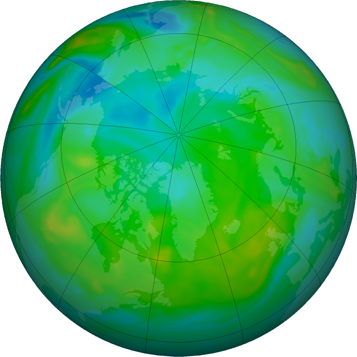 Arctic ozone map for 17 August 2019